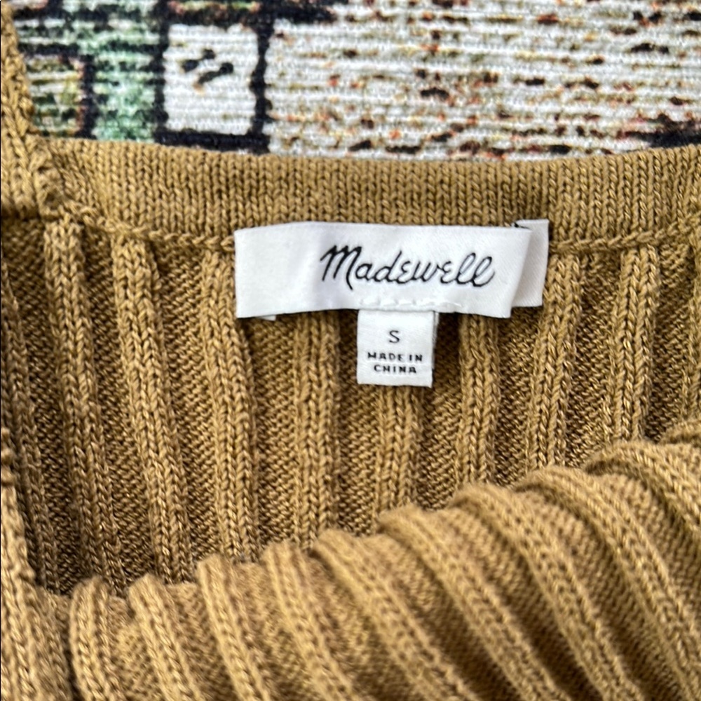 Madewell Fitted Ribbed Tan Tank Top - Picture 2 of 4